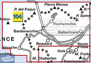 Istituto Geografico Centrale (I.G.C) - N°104 - Bardonecchia - Monte Thabor - Sauzed - Oulx