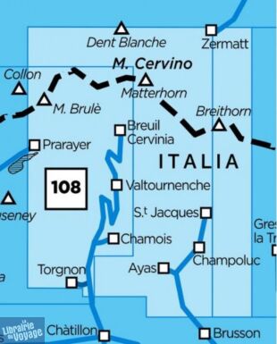 Istituto Geografico Centrale (I.G.C) - N°108 - Cervin-Matterhorn, Breuil-Cervinia, Champoluc