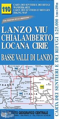 Istituto Geografico Centrale (I.G.C) - N°110 - Lanzo Viu - Chialamberto - Locana - Cirie - Basse Valli di Lanzo