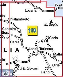 Istituto Geografico Centrale (I.G.C) - N°110 - Lanzo Viu - Chialamberto - Locana - Cirie - Basse Valli di Lanzo