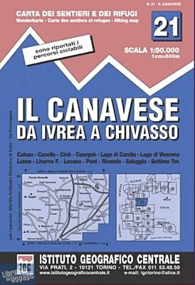 Istituto Geografico Centrale (I.G.C) - N°21 - Il Canavese da Ivrea a Chivasso
