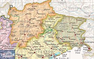 Maps international - Carte murale - Italie - Carte administrative