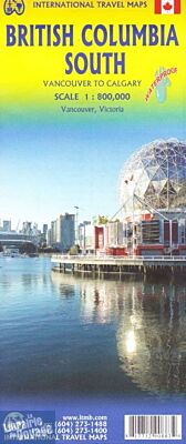 ITM - Carte de la Colombie Britannique - Sud - de Calgary à Vancouver