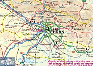 ITM - Carte de Téhéran - Nord de l'Iran