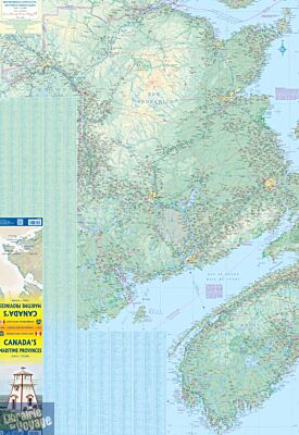ITM - Carte des provinces maritimes canadiennes (Nova Scotia, New Brunswick, and Prince Edward Island)