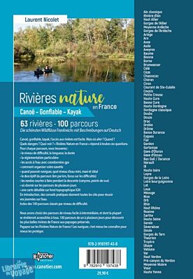 Editions Le Canotier - Guide - Rivières nature en France (Canoë - gonflable - Kayak)