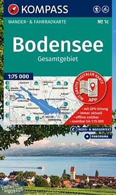 Kompass - Carte de randonnée - n°1C - Bodensee - Gesamtgebiet (Lac de Constance)