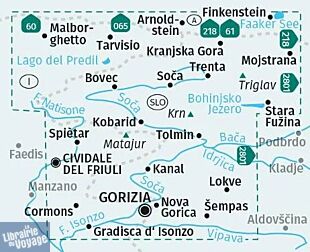 Kompass - Carte de randonnée - n°2804 - Alpes Juliennes - Soca-Tal, Isonzo, Alpi Giulie, Triglav, Nova Gorica