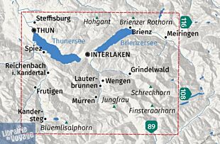 Kompass - Carte de randonnée - n°84 - Jungfrau Region, Thunersee, Brienzersee