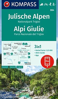 Kompass - Carte de randonnées - n°064 - Alpi Giulie, Triglav (Alpes Juliennes, Slovénie)