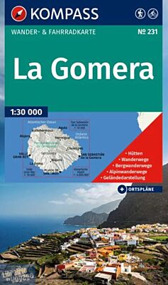 Kompass - Carte de randonnées - n°231 - La Gomera