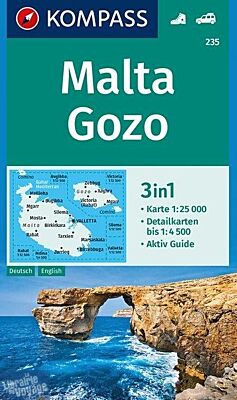 Kompass - Carte de randonnées - n°235 - Carte de Malte et Gozo
