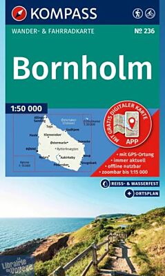 Kompass - Carte de randonnées - n°236 - Île de Bornholm
