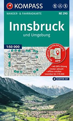Kompass - Carte de randonnées - n°290 - Innsbruck et ses environs (lot de 2 cartes)