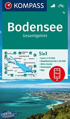 Kompass - Carte de randonnées - n°1C - Bodensee - Gesamtgebiet (Lac de Constance)