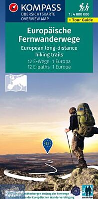 Kompass - Carte - Carte des itinéraires longue distance en Europe