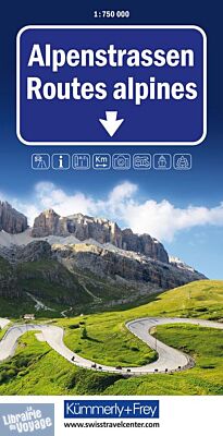 Kummerly & Frey - Carte - Les Alpes (routes alpines)