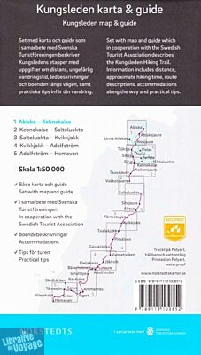Norstedts - Carte et guide de randonnée sur le Kungsleden - n°1 - Abisko - Kebnekaise