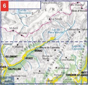 L'Escursionista - Carte de randonnées n°6 - Valpelline, Saint-Barthélemy