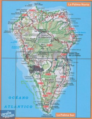 Editions Alpina - Cartes de randonnées - Lot de 2 cartes pour La Palma (Ruta de los Volcanes, Caldera de Taburiente)