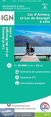 I.G.N - Carte - Découverte à vélo ref.VEL11 - Lac d'Annecy et Lac du Bourget à vélo