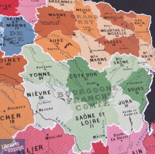 Les ateliers graphiques Mulko - Poster - Carte des départements et régions de France (nouvelle réforme)