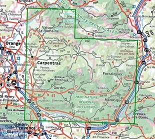 I.G.N - Collection Carte Top 75 - n°34 - Luberon - Mont Ventoux