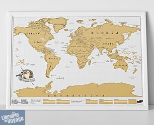 Luckies - Scratch Map - La carte du Monde à gratter - Très grand format (1.20M de largeur)