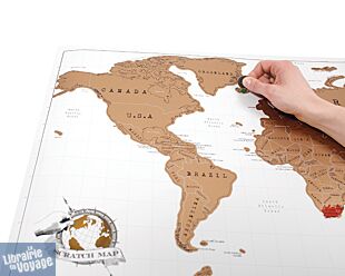 Luckies - Scratch Map - La carte du Monde à gratter - Très grand format (1.20M de largeur)