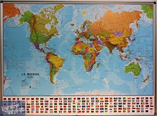 Maps international - Carte du Monde politique au 1/30mio (en français) - Panneau épinglable