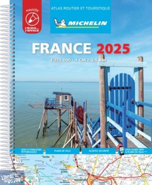 Michelin - Atlas routier France plastifié à spirales - Edition 2025