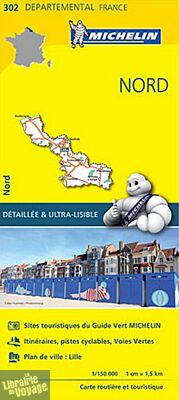 Michelin - Carte "Départements" N°302 - Nord
