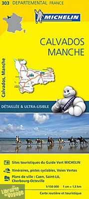 Michelin - Carte "Départements"  N°303 - Calvados - Manche