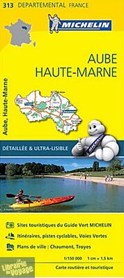 Michelin - Carte Départements N°313 Aube - Haute-Marne