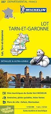 Michelin - Carte "Départements" N°337 - Lot - Tarn-et-Garonne