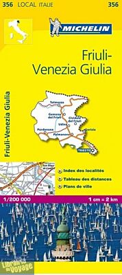 Michelin - Carte "Local" Italie n°356 - Friuli, Venezia Giulia (Frioul et Vénétie Julienne)