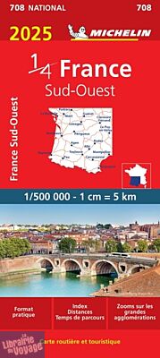 Michelin - Carte N°708 - France Sud-ouest - Edition 2025