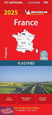 Michelin - Carte N°791 - France routière plastifiée recto-verso - Edition 2025