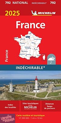 Michelin - Carte N°792 - France indéchirable - Edition 2025