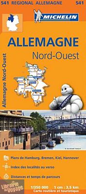 Michelin - Carte régionale n°541 - Allemagne Nord-Ouest