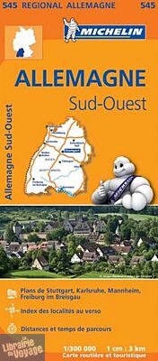 Michelin - Carte régionale n°545 - Allemagne Sud-Ouest