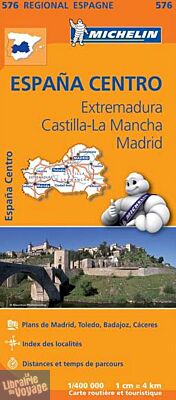Michelin - Carte régionale n°576 - Extremadura, Castilla - La Mancha, Madrid