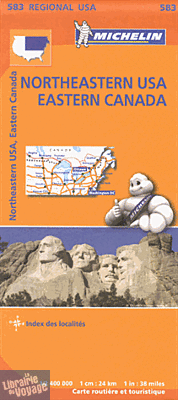 Michelin - Carte régionale n°583 - Northeastern USA, Eastern Canada