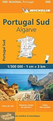 Michelin - Carte régionale n°593 - Portugal Sud, Algarve