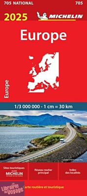 Michelin - Carte routière - Réf.705 - Europe - Edition 2025