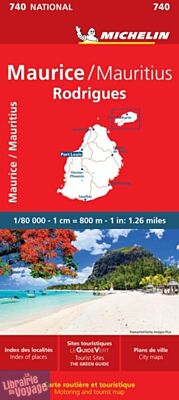 Michelin - Carte routière - Réf.740 - Maurice & Rodrigues