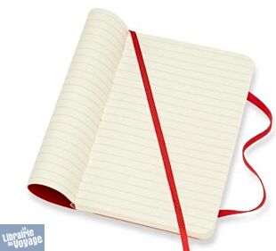 Moleskine - Carnet format poche ligné - Souple - Rouge écarlate
