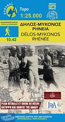Anavasi - Carte de randonnées ref.10.42 - Mykonos, Delos & Rheneia