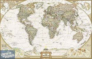 National Geographic - Planisphère Monde antique - Mini format - Papier