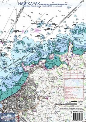 Navikayak - Carte de kayak de mer - NVK-P-0132 - De Saint-Malo à la pointe du Meinga